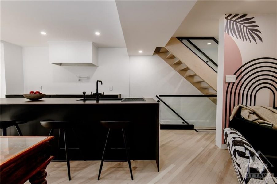 Common hardwood throughout for a seamless look
